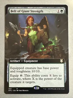 MTG / Belt of Giant Strength / AFC / #307 / Regular (Extended Art) / Rare / NM - Image 1