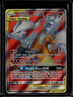 Reshiram & Charizard GX (Full Art) Holo Ultra Rare SM - Unbroken Bonds 194/214 N - Image 1