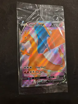 Pokemon Charizard V SWSH050 Black Star Promo Holo Sealed Sword & Shield NM - Image 1