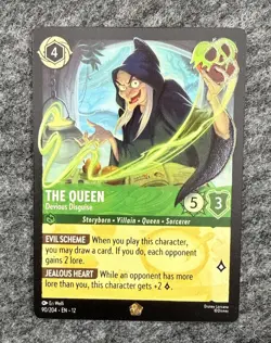 Disney Lorcana The Queen - Devious Disguise 90/204 Wilds Unknown Legendary Snow - Image 1