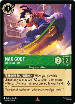 Max Goof - Rebellious Teen 75/204 COLD FOIL Fabled Disney Lorcana - Image 1