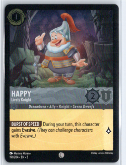 Disney Lorcana Shimmering Skies Happy Lively Knight 191/204 Foil - Image 1