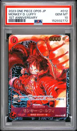 2023 ONE PIECE JAPANESE OP05-AWAKENING OF THE NEW ERA MONKEY D. LUFFY PSA 10 - Image 1