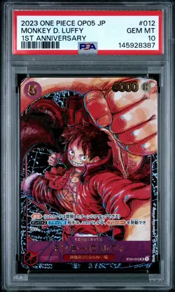 2023 ONE PIECE JAPANESE OP05-AWAKENING OF THE NEW ERA MONKEY D. LUFFY PSA 10 - Image 1