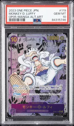 2023 ONE PIECE JAPANESE OP05-AWAKENING OF THE NEW ERA MONKEY D. LUFFY PSA 10 - Image 1