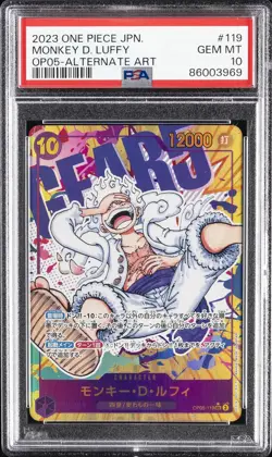 2023 ONE PIECE JAPANESE OP05-AWAKENING OF THE NEW ERA MONKEY D. LUFFY PSA 10 - Image 1
