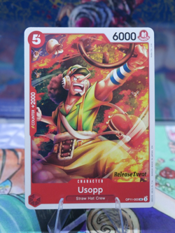 One Piece TCG OP11-003 Usopp Release Event STAMPED PROMO ENGLISH - Image 1