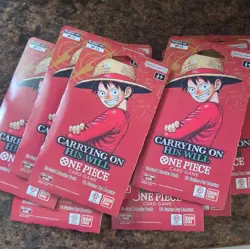 Lot Of 10 🔥One Piece OP-13🚨CARRYING ON HIS WILL🚨Sleeved Booster Pack🚨 - Image 1