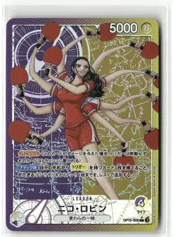 NICO ROBIN SPORTS ONE PIECE Holographic Custom Art Anime Collectible Card - Image 1
