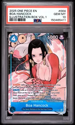 2025 ONE PIECE PROMOS ILLUSTRATION BOX VOL.1 #004 BOA HANCOCK PSA 10 - Image 1