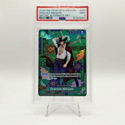 2026 One Piece Op14 Azure Sea's Seven Dracule Mihawk SP Alt Art PSA 9 Mint - Image 1