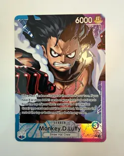 Monkey.D.Luffy Leader Alt Art Foil OP11-040 (A Fist of Divine Speed) English - Image 1