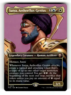 Satya, Aetherflux Genius (Borderless) Commander: Modern Horizons 3 15 Near Mint - Image 1