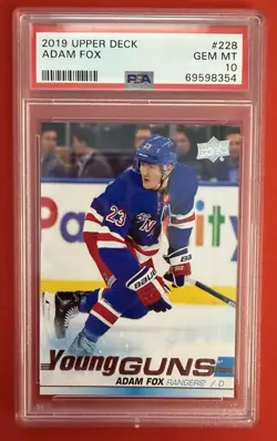 2019-20 Upper Deck Series 1 - Young Guns Adam Fox #228 PSA 10 - Image 1