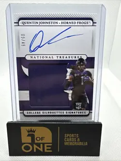 2023 National Treasures - Silhouette Sig # 9/49 - Quentin Johnston RC - Chargers - Image 1