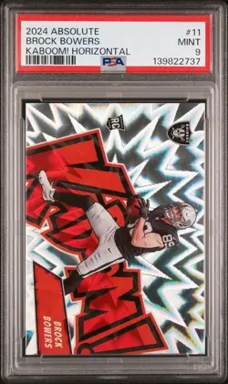 2024 Panini Absolute Football Brock Bowers Horizontal KABOOM - PSA 9 (RC) - Image 1