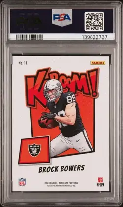 2024 Panini Absolute Football Brock Bowers Horizontal KABOOM - PSA 9 (RC) - Image 2