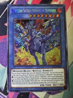 Cerulean Sacred Phoenix Of Nephthys - LP - HISU-EN006 - Secret Rare - Image 1