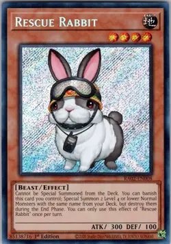 Yu-Gi-Oh! TCG Rescue Rabbit (Secret Rare) RA02 RA02-EN008 NM - Image 1