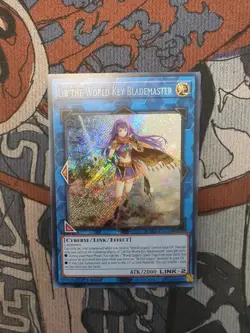 Yu-Gi-Oh! Lib the World Key Blademaster 1st Edition Secret Rare BLMM-EN159 - Image 1