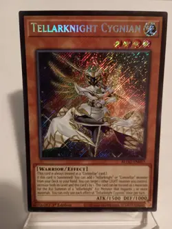 Tellarknight Cygnian BLGG-EN017 Secret Rare 1st Edition Yugioh Glorious Gallery - Image 1