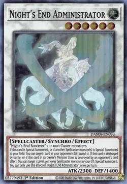 1x Night's End Administrator - 1st Edition NM Eng YuGiOh - Dawn of Majesty - Image 1