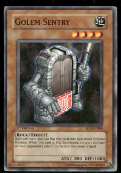 Golem Sentry SD7-EN008 Structure Deck: Invincible Fortress Yu-Gi-Oh 1st Ed MP - Image 1