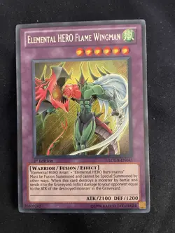 elemental hero flame wingman Secret Rare LCGX! Near Mint Condition - Image 1