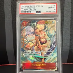 2023 One Piece Nefeltari Vivi OP04-118 SEC Alternate Art PSA 10 Gem Mint English - Image 1