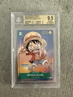 One Piece Monkey D Luffy Anime Convention Expo 2023 Promo P-037 English BGS 9.5 - Image 1