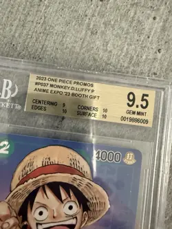 One Piece Monkey D Luffy Anime Convention Expo 2023 Promo P-037 English BGS 9.5 - Image 2