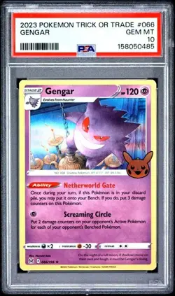 2023 POKEMON TRICK OR TRADE STAMPED #066 GENGAR PSA 10 GEM MINT - Image 1