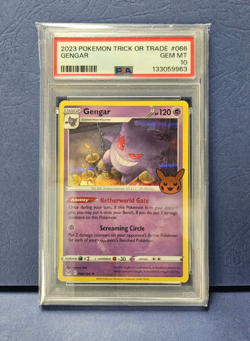 2023 POKEMON TRICK OR TRADE 066/196 GENGAR PSA 10 - Image 1