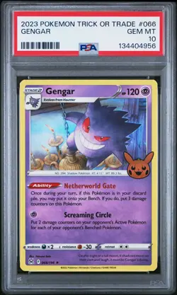 2023 POKEMON TRICK OR TRADE #066 GENGAR PSA 10 - Image 1