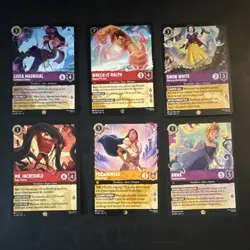 Disney Lorcana Wilds Unknown Character Card Lot (6) Luisa + More - Image 1