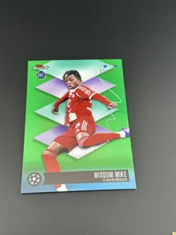 2026 Topps Finest UEFA Wisdom Mike (RC) /25 FC Bayern Munchen Rookie Green Rare - Image 1