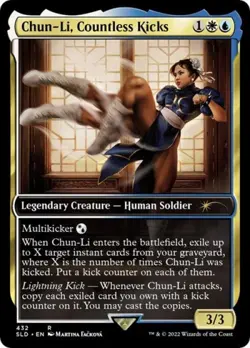 Chun-Li, Countless Kicks - Near Mint MTG Secret Lair - Image 1