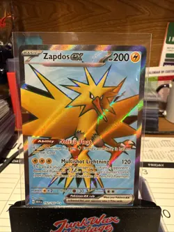 Pokemon Zapdos EX Holo Card 192/165 Ultra Rare Scarlet & Violet 151 Series - Image 1