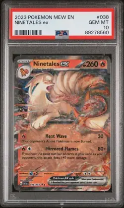 ⭐ PSA 10 Pokemon Ninetales EX MEW EN 151 038/165 #038 Graded Card - Image 1