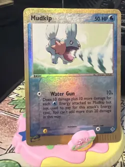 RARE Mudkip 65/97 EX Dragon Reverse holo LP/MP Very Rare Card! - Image 2