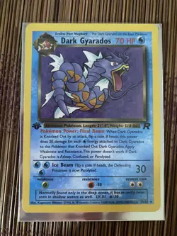 Pooemon Dark Gyarados 1st Edition Team Rocket Pokemon card - Image 1