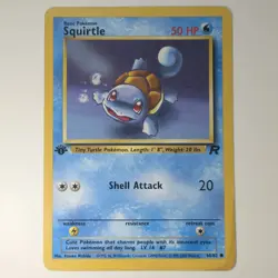 Squirtle 68/82 1st Edition Team Rocket Non Holo WOTC Vintage Pokemon Card MP - Image 1