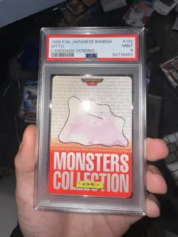 Pokemon Cards Japanese Bandai Carddass 1996 Ditto Red Psa 9 Mint Vintage - Image 1