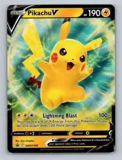 Pokemon SWSH: Sword & Shield Promo Cards #SWSH198 Pikachu V - Image 1