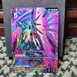 Gundam Card Game Destiny Gundam LR+ Alt Art Holo G004-050 - Image 3