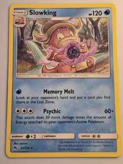 SLOWKING 55/214 LOST THUNDER SM - Regular Rare - Pokemon Card TCG - LP - Image 1