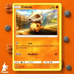 Cubone 52/111 Common SM Crimson Invasion sui Pokemon Card - Image 1