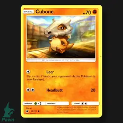 Cubone 52/111 Common SM Crimson Invasion sui Pokemon Card - Image 3
