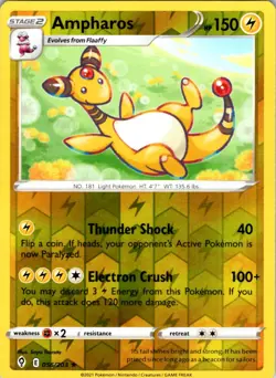 Ampharos 56/203 Evolving Skies Pokemon Card Rare Reverse Holo NM TCG singles - Image 1