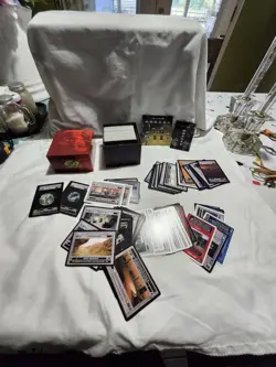 Vintage Star Wars CCG Jabba's Palace Deck Box With Cards Opened - Image 1